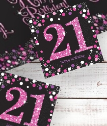 Pink Sparkle 21st Birthday Party Supplies | Balloon | Decoration | Pack